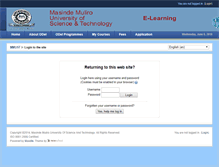 Tablet Screenshot of elearning.mmust.ac.ke